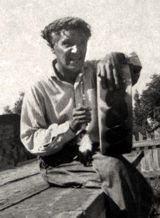 Roi Clearwater
with Drum and Flute,
by Helene
Stratman-Thomas, about
August 17, 1946