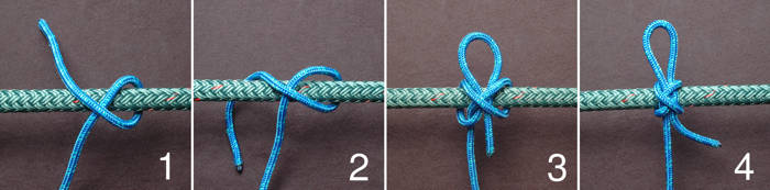 Tying a slipped constrictor knot
