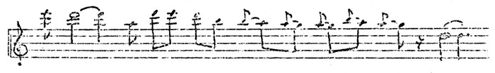 Figure 7. Flathead flageolet melody (17)